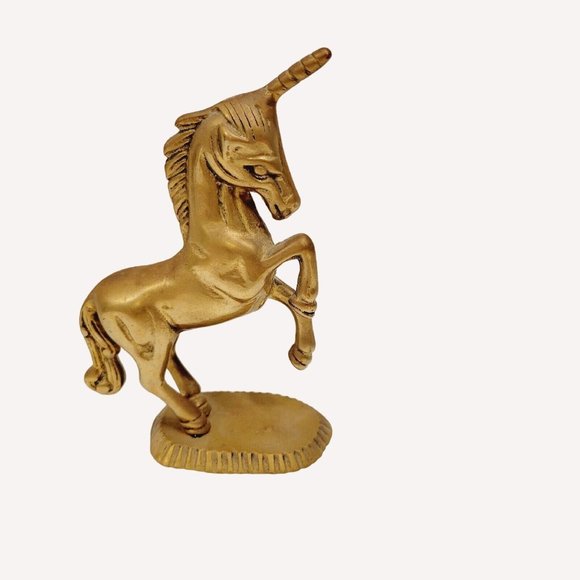 Accents Vintage Brass Unicorn Figure Statue On Base Home Decor Poshmark